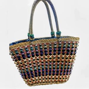 VINTAGE Sun 'n' Sand Woven Tote Bag